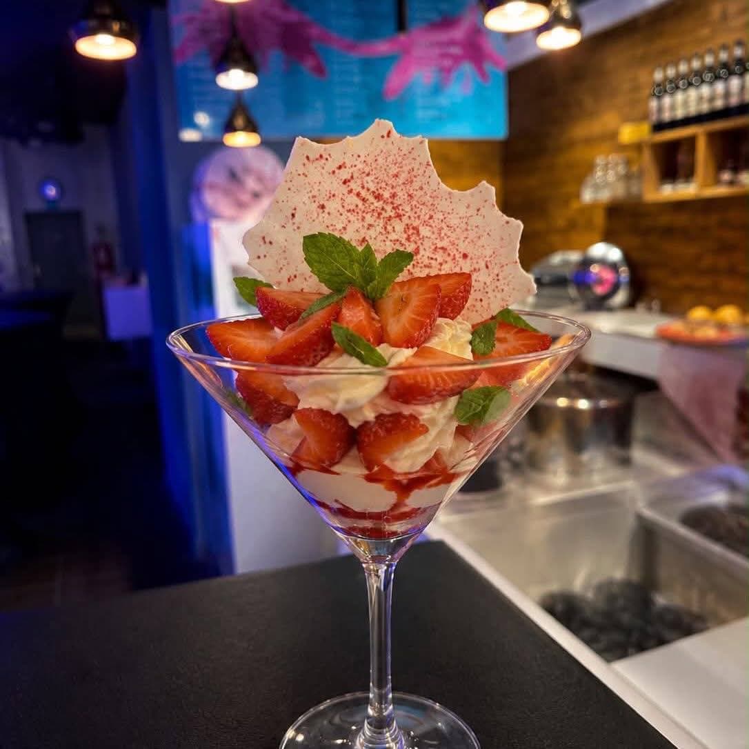 Coupe de fraises & meringue